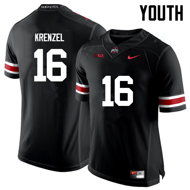 Ohio State Buckeyes Craig Krenzel Youth #16 Black Game Stitched College Football Jersey